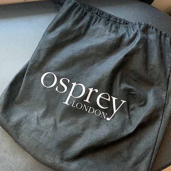 NWOT-Osprey London genuine black ostrich leather zipper shoulder purse - Picture 2 of 10